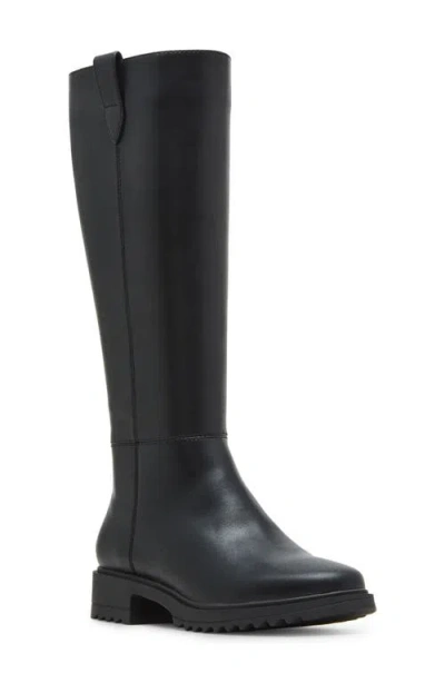 Blondo Colorado Waterproof Knee High Riding Boot In Black Leather