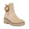 BLONDO DAHLIA WATERPROOF BOOTIE IN SAND SUEDE