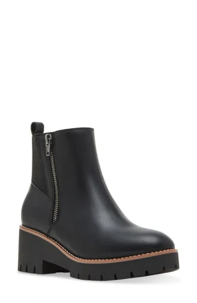 Blondo Damaris Waterproof Platform Bootie In Black Leather