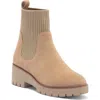 Blondo Dexter Waterproof Lug Sole Boot In Sand Suede