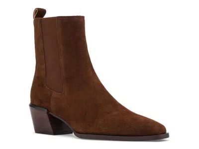 Blondo Dusi Leather Chelsea Bootie In Brown