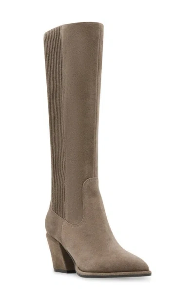 Blondo Elexis Waterproof Knee High Boot In Taupe Suede