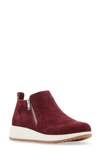 Blondo Ellorie Waterproof Wedge Sneaker In Wine Suede