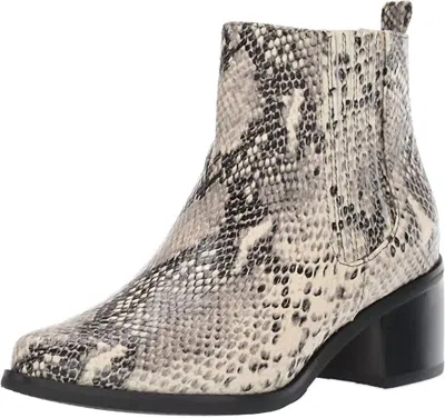Blondo Elvina Waterproof Snake Print Ankle Leather Boots In Multicolor