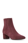 Blondo Etana Waterproof Block Heel Bootie In Wine Suede