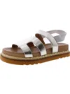 Blondo Frankee Womens Faux Leather Platform Slingback Sandals In Multi