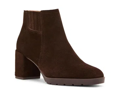 Blondo Genevive Waterproof Bootie In Chocolate Suede