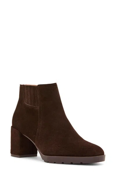 Blondo Genevive Waterproof Bootie In Chocolate Suede