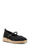 Blondo Haizley Waterproof Espadrille Mary Jane Flat In Black Fabric