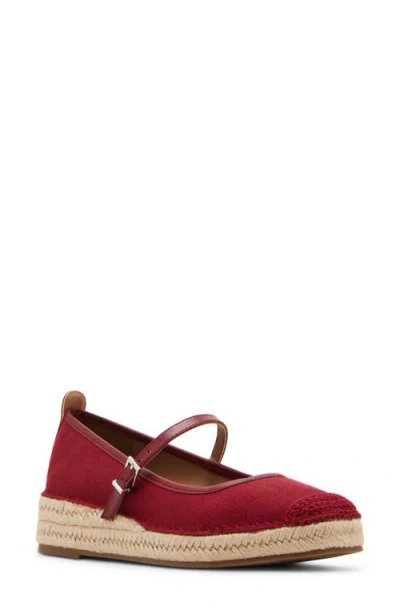 Blondo Haizley Waterproof Espadrille Mary Jane Flat In Red Fabric
