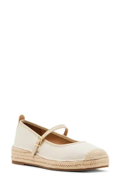 Blondo Hanah Waterproof Espadrille Mary Jane Flat In Bone Fabric