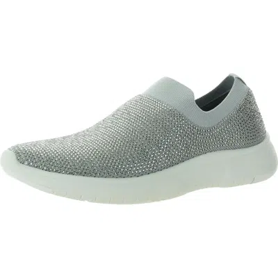 Blondo Karen Womens Rhinestone Man Made Slip-on Sneakers In Silver