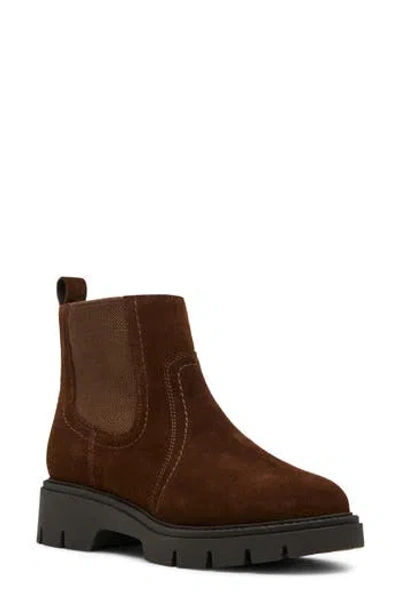 Blondo Karla Waterproof Chelsea Boot In Chocolate Suede