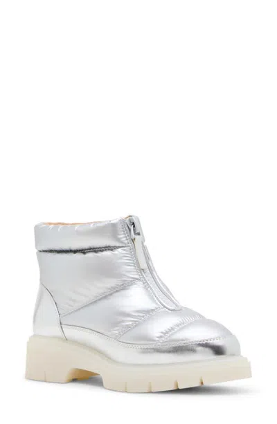Blondo Kenna Waterproof Puffer Boot In Silver Nylon