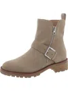 Blondo Kiana Womens Suede X Ankle Boots In Beige