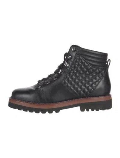 Pre-owned Blondo Leather Combat Boots In Black