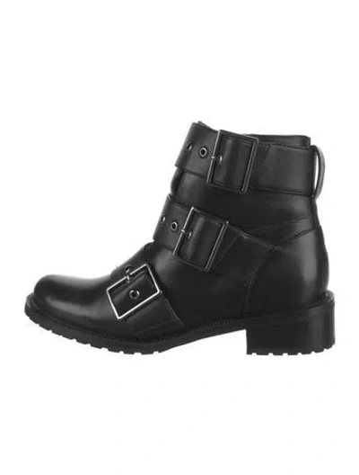 Pre-owned Blondo Leather Combat Boots In Black