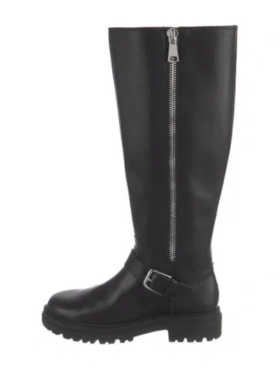 Pre-owned Blondo Leather Moto Boots In Black