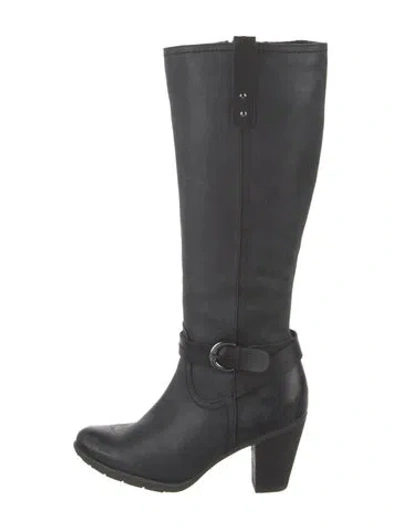 Pre-owned Blondo Leather Riding Boots In Black