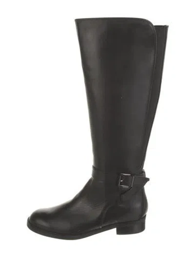 Pre-owned Blondo Leather Riding Boots In Black