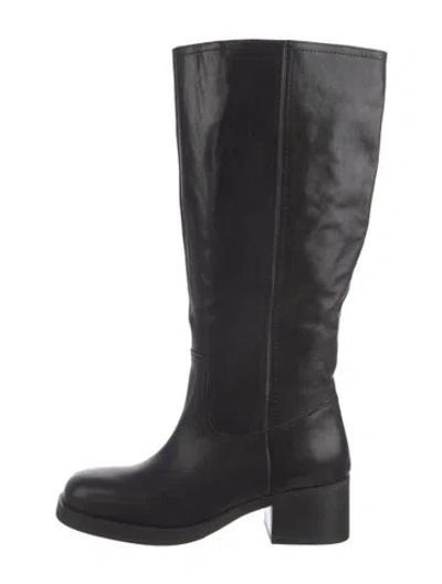 Pre-owned Blondo Leather Riding Boots In Black