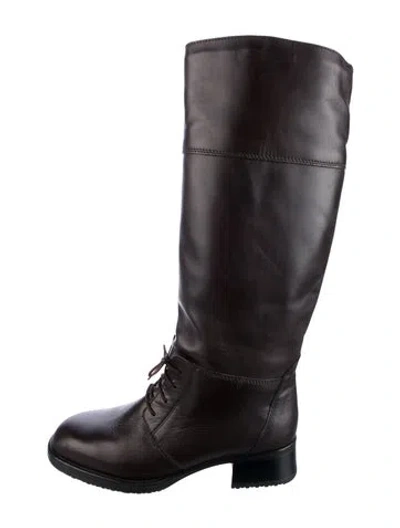 Pre-owned Blondo Leather Riding Boots In Brown