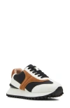 Blondo Lily Waterproof Lug Sneaker In Black/tan Nylon/leather