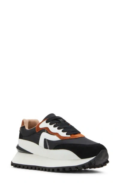 Blondo Lois Retro Waterproof Running Sneaker In Black/tan