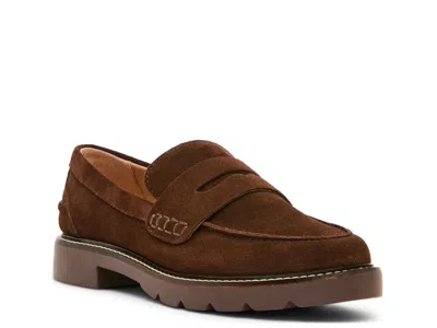 Blondo Lugged Waterproof Penny Loafer In Brown