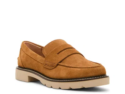 Blondo Lugged Waterproof Penny Loafer In Brown