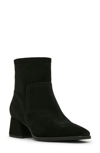Blondo Marina Waterproof Stretch Suede Block Heel Bootie In Black