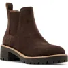 Blondo Matilda Waterproof Lug Sole Chelsea Boot In Java Suede