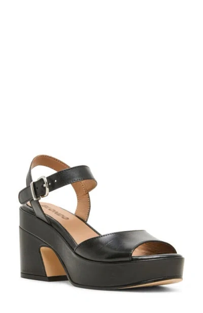 Blondo Mona Waterproof Ankle Strap Platform Sandal In Black