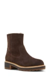 Blondo Nikkie Waterproof Suede Faux Fur Lined Boot In Brown