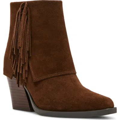 Blondo Odessa Fringe Block Heel Bootie In Multi