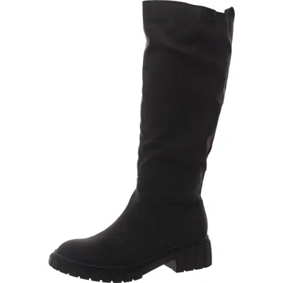 Blondo Paola Womens Padded Insole Man Made Knee-high Boots In Black