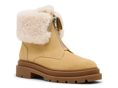 Blondo Parina Waterproof Foldover Bootie In Almond Suede