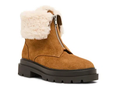 Blondo Parina Waterproof Foldover Bootie In Camel Suede