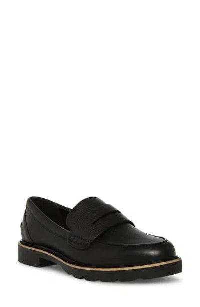Blondo Waterproof Penny Loafer In Black Leather
