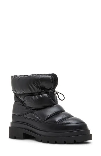 Blondo Pya Waterproof Puffer Boot In Black Nylon/leather