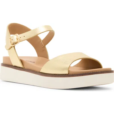 Blondo Rifkin Waterproof Ankle Strap Sandal In Gold