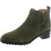 Blondo Samara Womens Suede Square Toe Ankle Boots In Green
