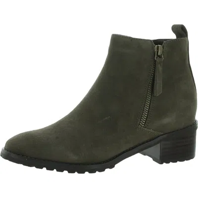 Blondo Samara Womens Suede Square Toe Ankle Boots In Grey