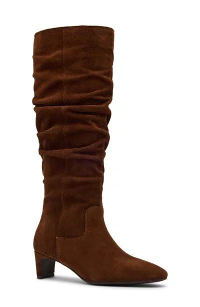 Blondo Saren Waterproof Leather Boot In Chocolate Suede