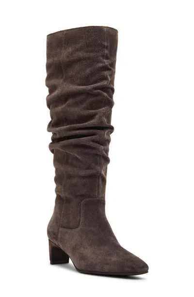 Blondo Saren Waterproof Leather Boot In Dark Grey Suede
