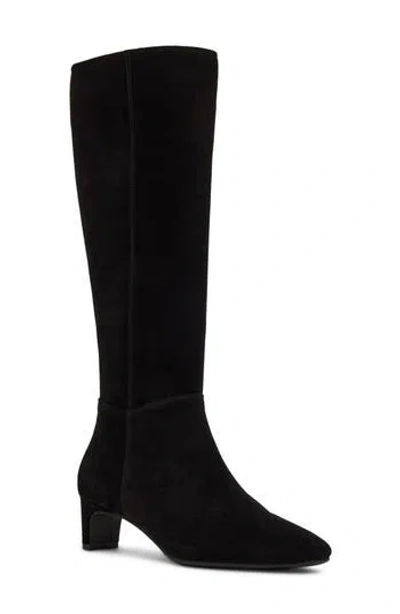 Blondo Sherley Waterproof Knee High Boot In Black Suede