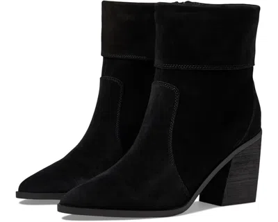 Blondo Sinner Boots Womens Black Suede Pointed Toe Block Heel Bootie Jobb188