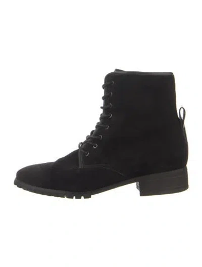 Pre-owned Blondo Suede Combat Boots In Black