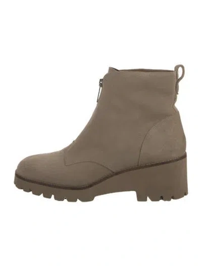 Pre-owned Blondo Suede Combat Boots In Neutral