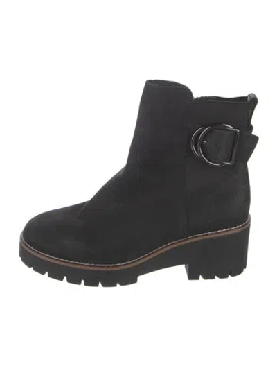 Pre-owned Blondo Suede Moto Boots In Black